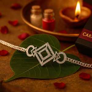 Pulsera de Plata de Ley para Hombre Trikonya, Elegante Brazalete de Moissanita para Él - Product Image 1