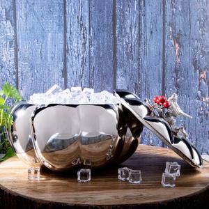 Pumpkin Shape Wine Cooler <b>Ice</b> <b>Bucket</b> Modern Design Barware <b>Ice</b> <b>Bucket</b> Tub Indoor Outdoor Partyware Metal <b>Ice</b> <b>Bucket</b> Tub - Product Image 2