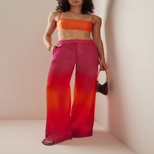 Pantalon Harem Empilé Femme Taille Mi-Haute Survêtement Streetwear Cargo 100% Coton Séchage Rapide Écologique Hip Hop - Product Image 2