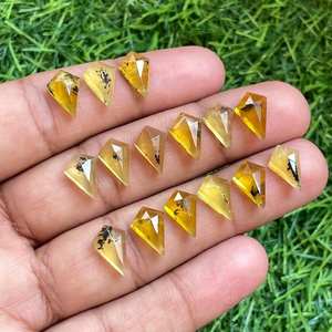 Meilleure qualité Dendrite jaune opale fantaisie Stepcut lot de pierres précieuses en vrac avec un éclat unique meilleur pour collier bracelet boucles d'oreilles et bagues - Product Image 2