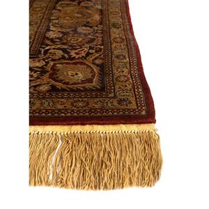 Gulmarg Hand Knotted <b>Silk</b> Rugs <b>Red</b> Orange Medallion Pattern New Rectangle Puzzle Patchwork for Home Living Room Carpet-Pae-5001 - Product Image 4