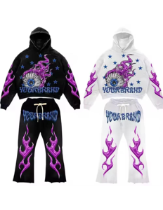 ชุดเสื้อผ้าแนวสตรีทผ้าคอตตอนแบบลำลองสำหรับผู้ชายชุดเสื้อผ้าแฟชั่นแบบสวมศีรษะของ100% ผลิตตามสั่ง - Product Image 6