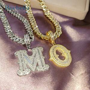 925 Plata 14K oro blanco plateado Iced Out Iced Eye Baguette colgante Hip Hop joyería para hombres - Product Image 4