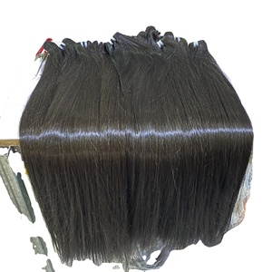 Mèches de cheveux humains, Double fermeture en dentelle dessinée, Transparent, os droit, couleurs naturelles - Product Image 3