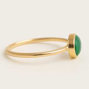 แหวนทอง14K สำหรับผู้หญิงสาวๆอินเทรนด์พลอยสีเขียวมรกตเหมาะสำหรับงานแต่งงานวันครบรอบแต่งงานชุบโรเดียม - Product Image 4