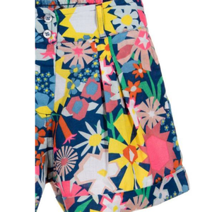 Shorts para Niñas con Estampado Completo y Cintura con Botones, Material de Poliéster y Algodón, Hecho en BD - Product Image 2