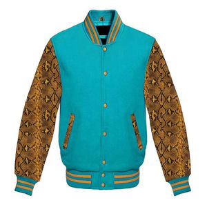 Veste universitaire pour homme 2025, nouvelle collection, classique, mélange de laine, manches en cuir, style streetwear, décontractée, mode, chaude, veste d'hiver pour le collège - Product Image 5