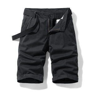 Pantalones cortos de verano para hombre de algodón 100% hechos a medida, pantalones cortos de playa informales sólidos verdes para exteriores, cierre de botones de talla grande para la temporada de otoño - Product Image 6