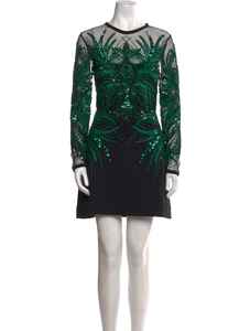 เดรสค็อกเทลยาวเต็มตัวป้องกันไฟฟ้าสถิตย์ของผู้หญิงหรูหราพร้อมคอกลมไม่มีสายหนังงานปักตาข่ายและแขนประดับด้วยไข่มุก - Product Image 5