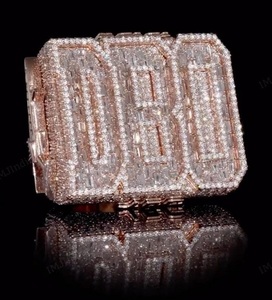 Anillo de diamante de moissanita brillante para hombre, banda elegante de lujo, joyería perfecta para compromiso de boda o regalo - Product Image 4