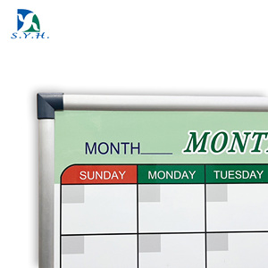 Planificador Mensual 2 en 1 Premium, Marco de Aluminio Colorido, Pizarra Magnética, Categoría de Producto Pizarra Premium - Product Image 3