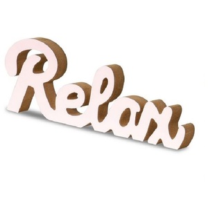 Best Quality 25 cm Natural White Relax <b>Wood</b> Showpiece with <b>Lettering</b> Customized Sizes and Colors Durable Metal Material - Product Image 1