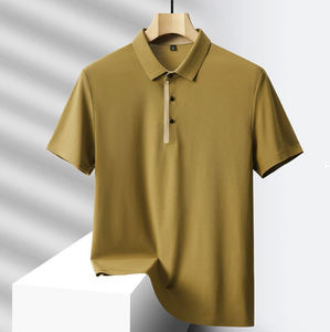 Camisas de Golf de Color sólido personalizadas de alta calidad para hombres Casual elástico para Polos estampado patrón inteligente Casual al por mayor - Product Image 2