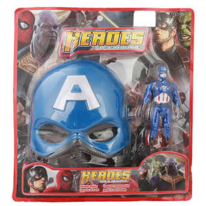 Figura de Superhéroe y Máscara Facial - Azul - Product Image 1
