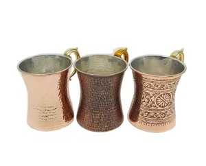 Shiny Polished Handmade Copper <b>Mugs</b> For Home Juice Drink Ware High Quality Copper Wholesale India Manufacturer - Product Image 5