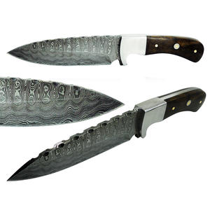 Cuchillos de caza de Damasco de alta calidad del mejor proveedor, nuevo diseño para uso en exteriores, OEM, cantidad a granel de madera personalizable a la venta - Product Image 5