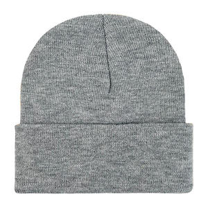 Gorros Unisex logotipo personalizado bordado tejido sólido Beanie logotipo personalizado invierno cálido sombrero acrílico puños cálidos sombreros de invierno - Product Image 3