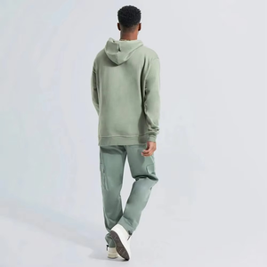 Unisex Heavyweight 100% Cotton Oversized <b>Pullover</b> Hoodie Winter Streetwear Solid Pattern Lined <b>for</b> Eco-Friendly <b>Men</b> Women - Product Image 2