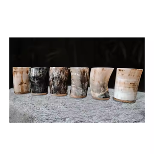 Natural <b>Viking</b> <b>Horn</b> Glass for Drinks Handmade in India for Sale in Bulk Original Buffalo <b>Horn</b> Short Glasses by crescent crafts - Product Image 3