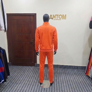 เสื้อแจ็คเก็ตกันลมแบบสะท้อนแสงสำหรับฤดูหนาวและกางเกงวอร์มผ้าโพลีเอสเตอร์/คอตตอนสำหรับผู้ชาย ชุดวอร์มผ้าหนา - Product Image 3