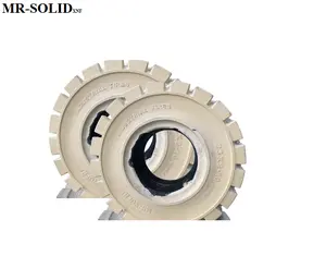 Neumático de goma sólida sin marcas, variedad de neumáticos sin marcar, estructura de goma de tres capas, neumáticos de goma sólida para Forkli, 23x9-10