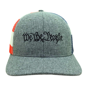 ODM OEM Casquette de camionneur en maille structurée à 6 panneaux avec logo brodé personnalisé de haute qualité Casquette de sport de plein air Casquette en coton avec impression du drapeau sur maille - Product Image 1