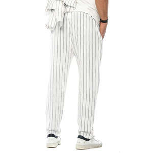 2025 Corea moda hombres recto ajuste ligero Casual media cintura 100% tela de algodón Harem Pantalones - Product Image 5