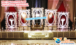 Marco bonito para decoración de bodas, marco de fibra de lujo con diseño romano real, ideal para eventos de boda - Product Image 5