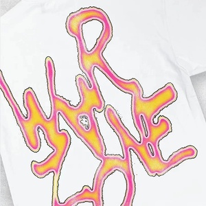 Luxe Vintage 180 Grammes Coton Lourd Boxy T-shirt Surdimensionné Logo Personnalisé Élégant Lettre Motif Loose Fit pour 100% Coton - Product Image 6