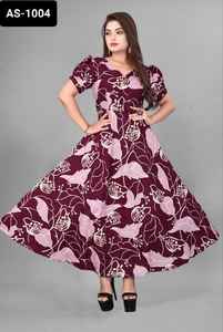 ชุดคลุมสไตล์ Anarkali Morden สำหรับผู้หญิงชุดปาร์ตี้อินเดียและเทศกาลพิมพ์ลายดิจิตอล - Product Image 2