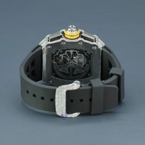 Mejor venta Unisex Iced out Moissanite Watch Auto Fecha Característica Reloj de diamantes incoloro de alta calidad a precio mayorista - Product Image 5