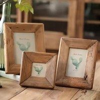 Bingkai Foto Gantung Dinding Kayu Pinus Alami Doremi Vintage Buatan Tangan Ramah Lingkungan Tahan Lama dengan Logo yang Dapat Disesuaikan