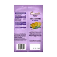 Bauli Bruschette Rosmarino, Aceite de Oliva Italiano con Romero, 150g, Germen de Trigo, Crujiente, Horneado, en Caja, Sabor a Granos, Aperitivos Salados