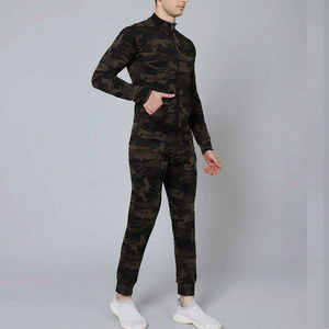 Survêtements unisexes personnalisés en tissu polaire camouflage, séchage rapide et durables, ensembles de jogging, vêtements de sport - Product Image 4