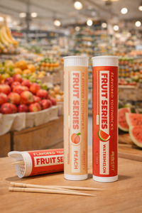 桃とスイカの味のつまようじ（ディスプレイボックス入り）禁煙用フレーバー付きつまようじ - Product Image 2