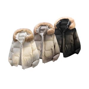 โรงงาน OEM ผลิตตามสั่ง เสื้อแจ็คเก็ตพัฟเฟอร์บุหนาสำหรับผู้ชาย ฤดูหนาว 2026 มีฮู้ดขนสัตว์ถอดได้ คอตั้ง บุผ้าฝ้ายหนา ไซส์ใหญ่ - Product Image 1
