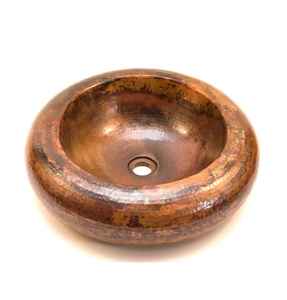 Lavabo de Cobre de Diseño de Lujo para Hotel, Hogar, Villas, Decoración de Baños de Casas de Campo, Lavabo de Cobre de Forma Redonda - Product Image 2