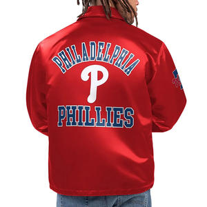 Veste d'entraîneur américaine OEM en satin, style hip-hop, col montant, légère, avec réflecteur de vent, couleur unie, pour l'hiver – Grande Vente - Product Image 4