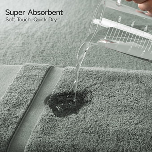 Ensemble de serviettes de bain en coton pelucheux 2 pièces en gros, écologiques, douces, séchage rapide, tissu éponge pour hôtel, spa, maison, salle de bain - Product Image 4