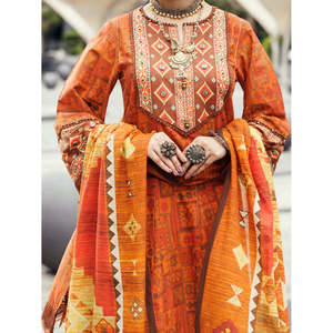 มัสตาร์ด ลอว์น 2 ชิ้น แบบยังไม่เย็บติดกัน - ALP-2PS-SLKD-UN-2267 - Product Image 4