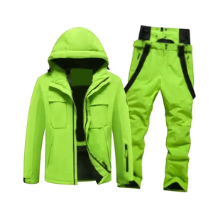Combinaison de ski minimaliste de style américain 3L entièrement thermocollée, unisexe, isolée en polaire, personnalisable pour le snowboard - Product Image 1