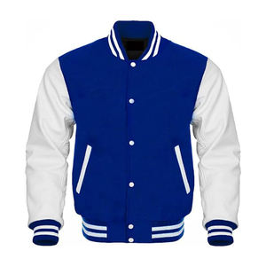 Chaquetas Varsity Lisas para Hombre, Modelo 2026, Venta al por Mayor, Diseños Personalizados, Chaqueta de Manga Larga de Cuero/Lana para Hombre - Product Image 6