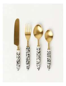 Mirrored steel High Quality Party and Wedding Usage Sustainable Vintage Handle 2 Spoon 2 Fork and 1 Knife <b>Cutlery</b> <b>Set</b> - Product Image 5