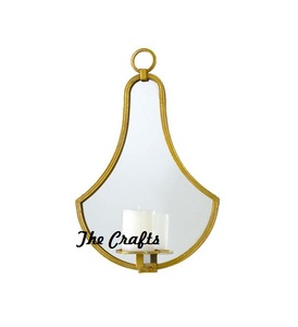 Portavelas de Pared de Metal y Vidrio, Tamaño y Forma Personalizados, Portavelas Colgante de Pared para Decoración de Bodas - Product Image 2