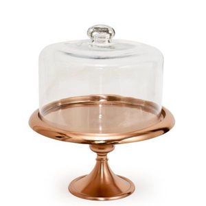 Support à gâteau en métal de luxe avec dôme en verre, parfait pour les tables de desserts de mariage et la décoration de fête haut de gamme - Product Image 4