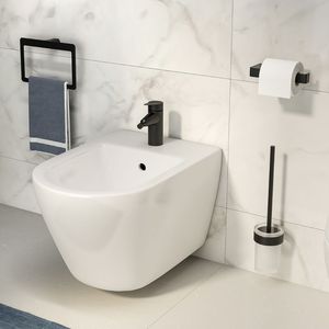 Panarea nero ottone opaco rotolo di carta igienica 17.5 cm mobili da bagno pacchetto di 1 - Product Image 3