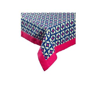 Mantel de lino con estampado, mantel de mesa de 100% algodón, rectangular, blanco, bajo pedido, entrega rápida, suave, floral - Product Image 1