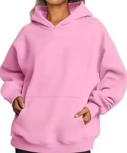 Sweat-shirt à capuche en coton polaire épais unisexe pour l'hiver Sweat-shirt surdimensionné avec impression de logo personnalisé Nouvel arrivage Technique pour hommes teint uni - Product Image 4