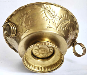 Cuenco de vajilla de latón y aluminio hecho a mano, utensilios de cocina, cuencos para servir comida, artículos para el hogar grabados y en relieve - Product Image 6