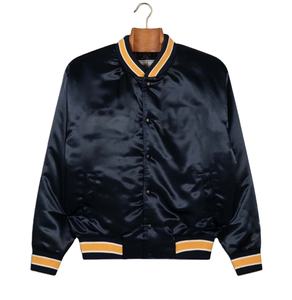 Nueva chaqueta de baloncesto de talla grande a la moda para hombre, chaqueta universitaria de satén de seda transpirable con bordado relleno de algodón para invierno - Product Image 3